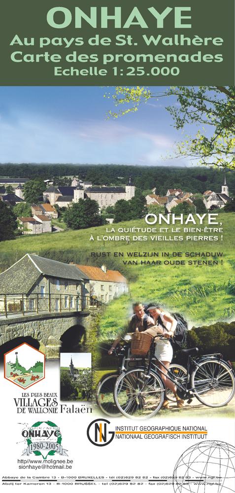 Carte de promenades - Onhaye (Belgique) | NGI carte pliée IGN Belgique 