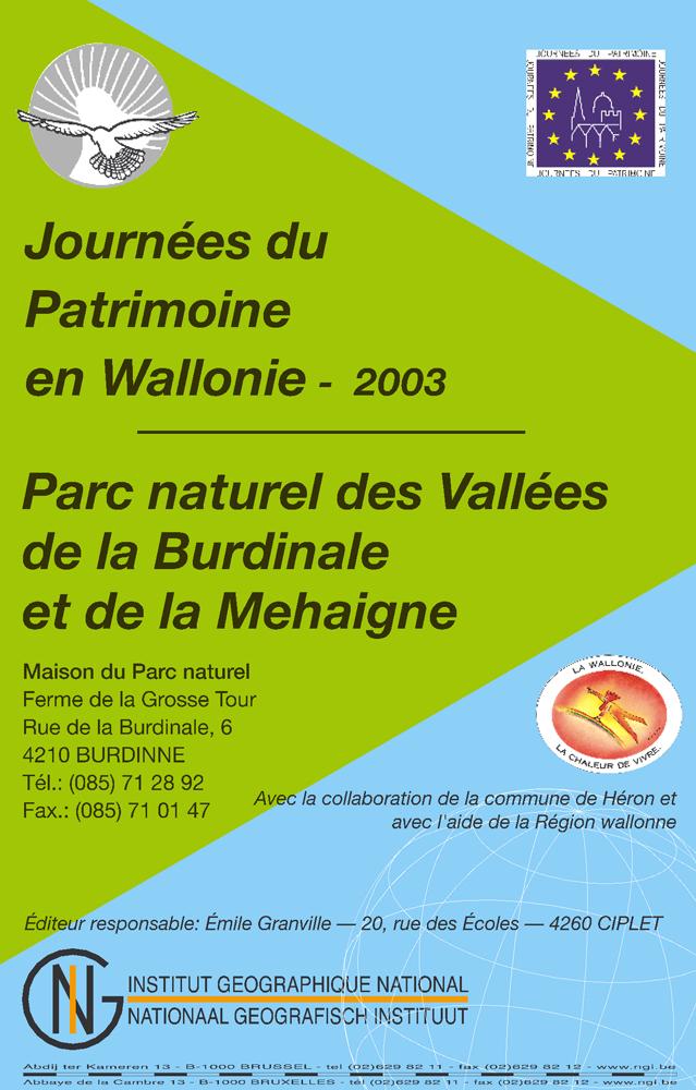 Carte de promenades - Parc naturel des vallées de la Burdinale et de la Mehaigne (Belgique) | NGI carte de randonnée IGN Belgique Default Title