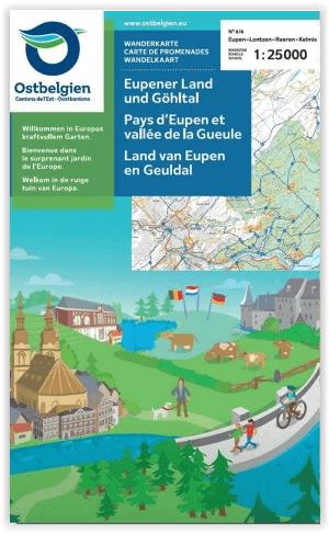 Carte de promenades - Pays Eupen & Vallée de la Gueule (Belgique) | NGI carte de randonnée IGN Belgique