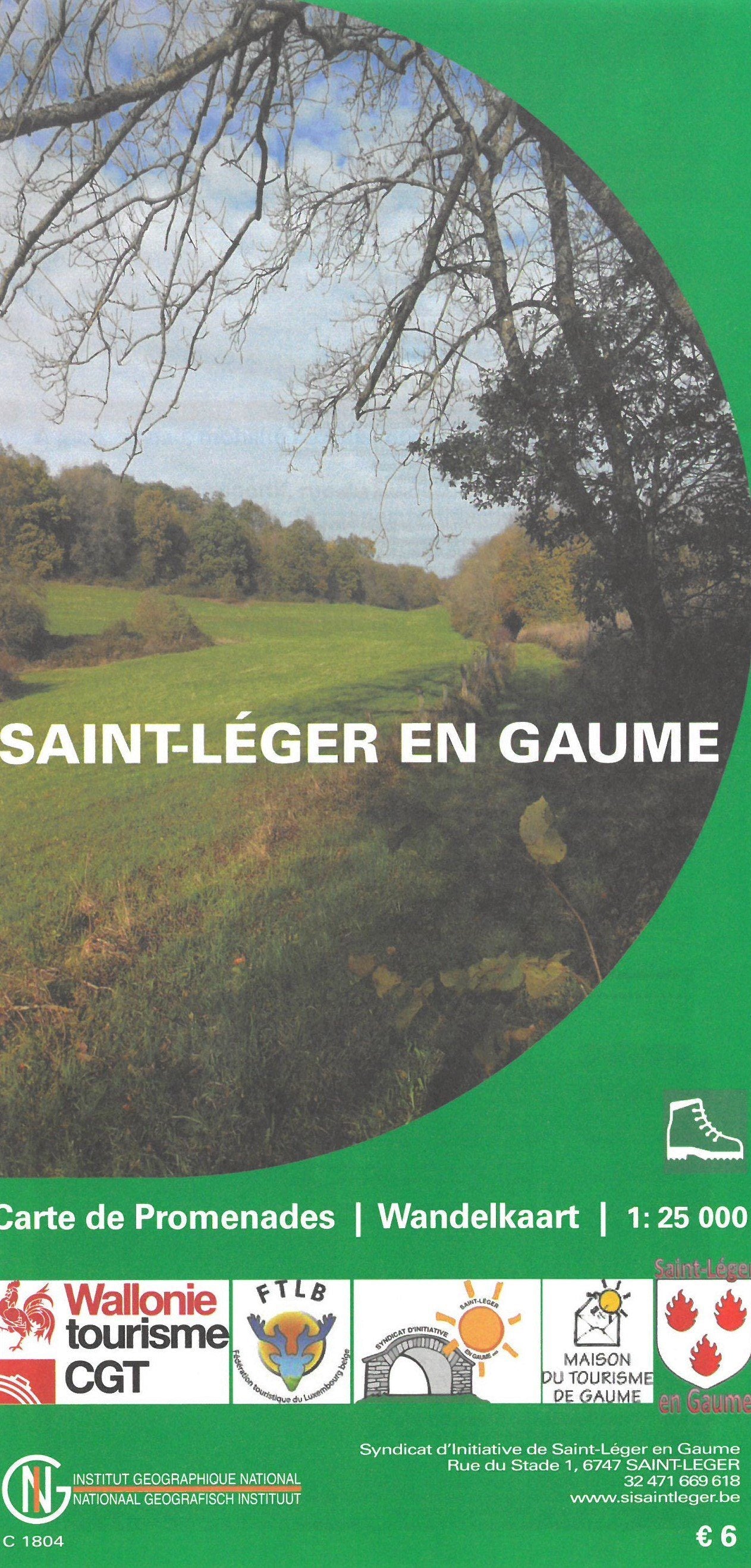 Carte de promenades - Saint-Léger en Gaume (Belgique) | NGI carte de randonnée IGN Belgique Default Title