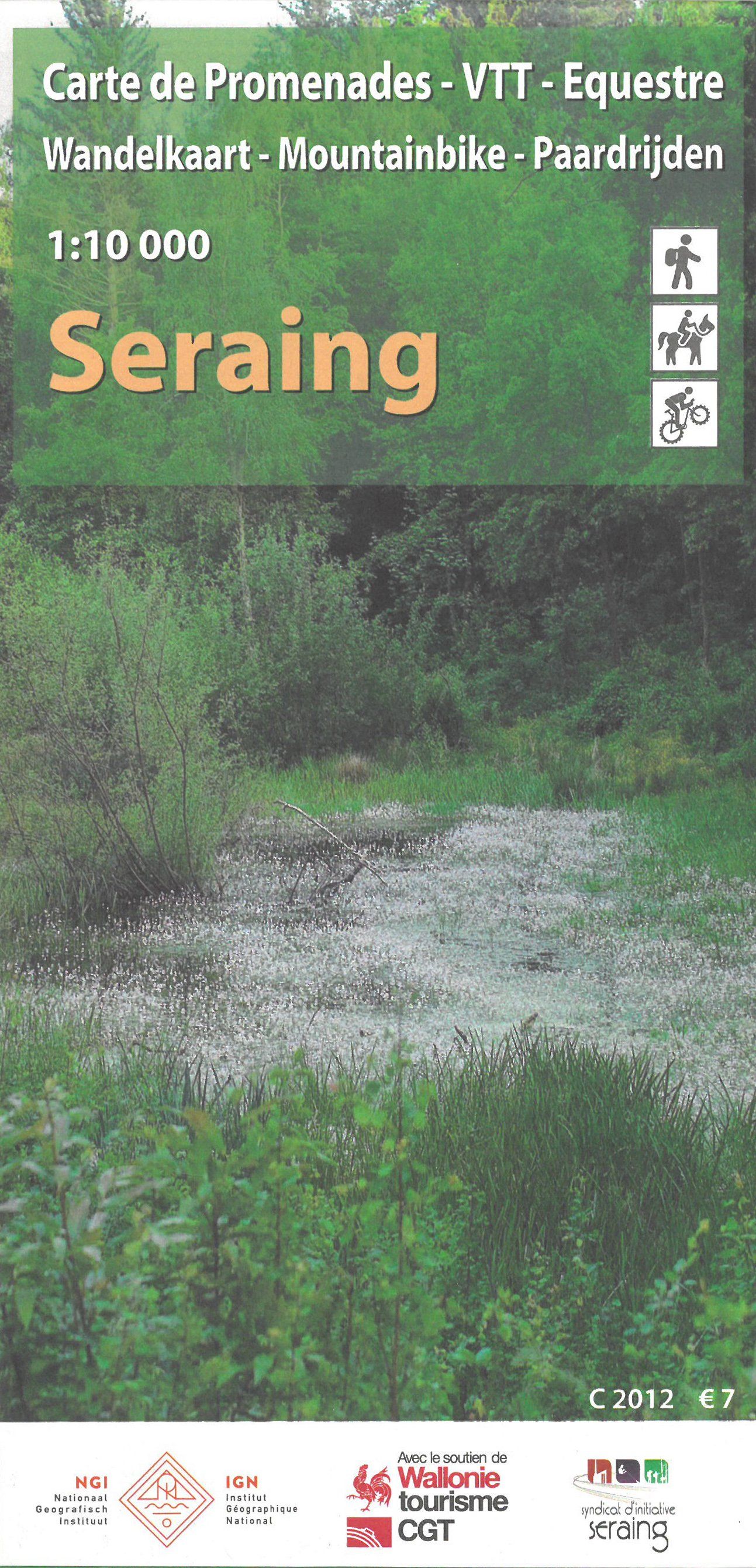 Carte de promenades - Seraing (Belgique) | NGI carte de randonnée IGN Belgique