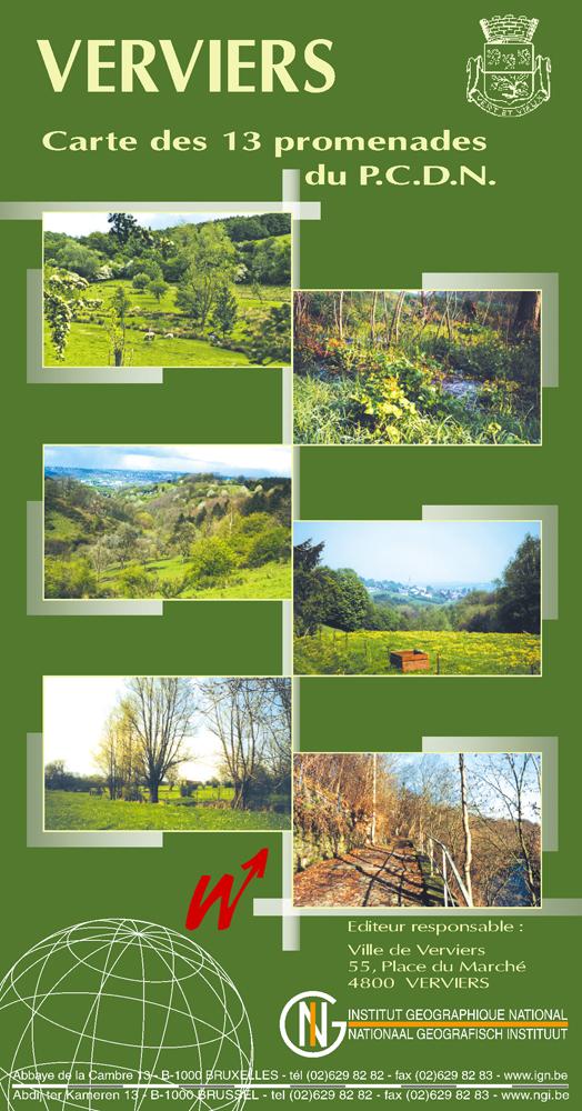Carte de promenades - Verviers (Belgique) | NGI carte de randonnée IGN Belgique Default Title