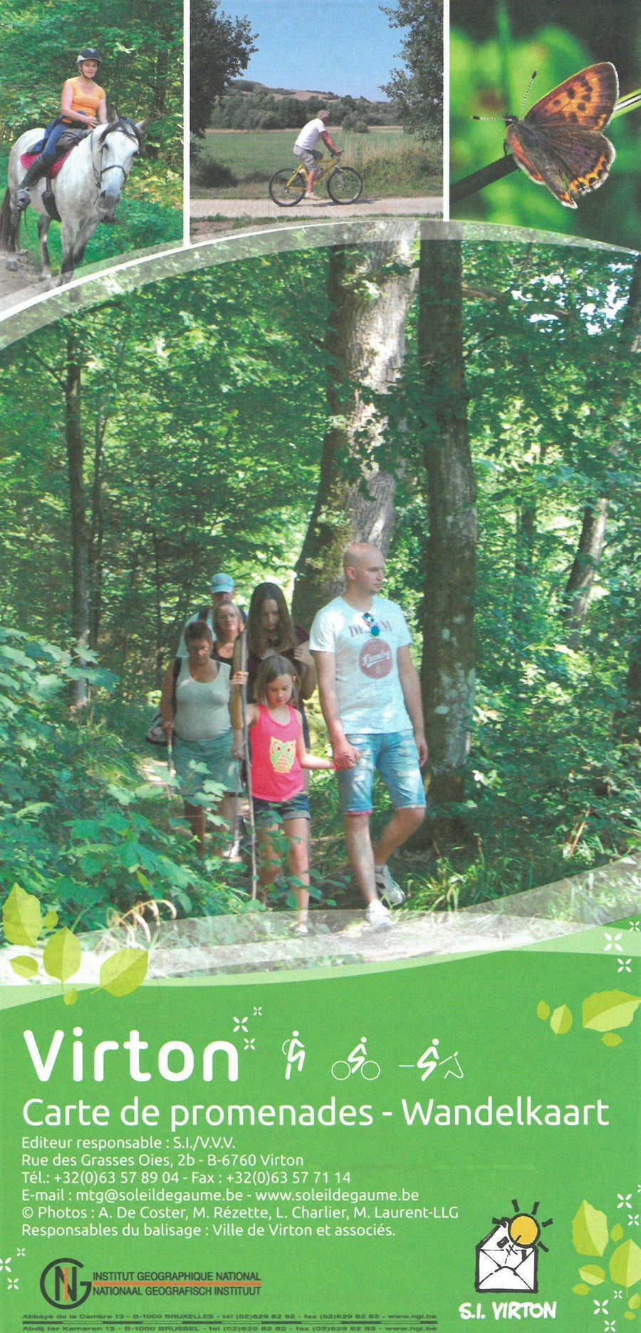 Carte de promenades - Virton (Belgique) | NGI carte pliée IGN Belgique 