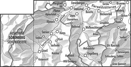Carte de randonnée à ski n° 245S - Stans (Suisse) | Swisstopo - ski au 1/50 000 carte de randonnée Swisstopo