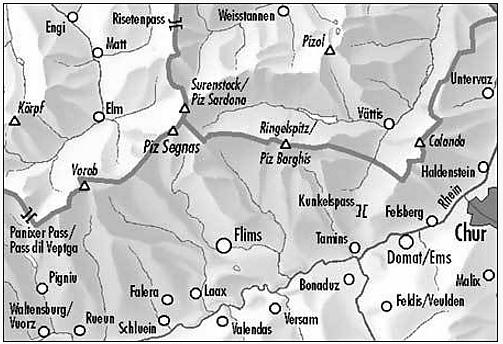 Carte de randonnée à ski n° 247S - Sardona (Suisse) | Swisstopo - ski au 1/50 000 carte de randonnée Swisstopo