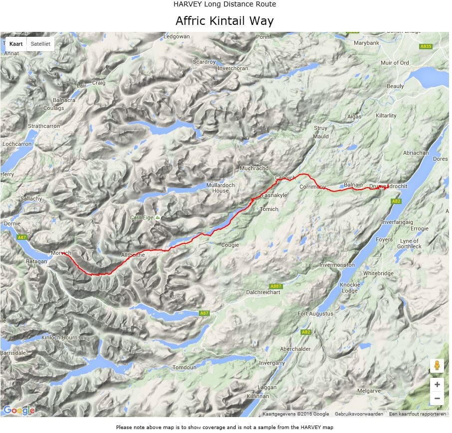 Carte de randonnée - Affric Kintail Way XT40 | Harvey Maps - National Trail maps carte de randonnée Harvey Maps Default Title