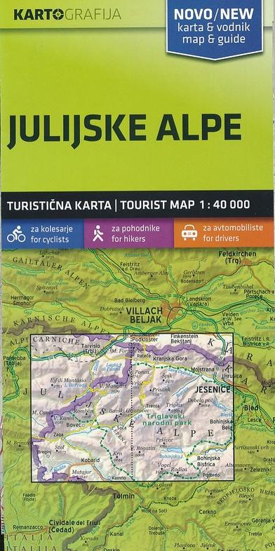 Carte de randonnée - Alpes juliennes (Slovénie) | Kartografija carte pliée Kartografija 