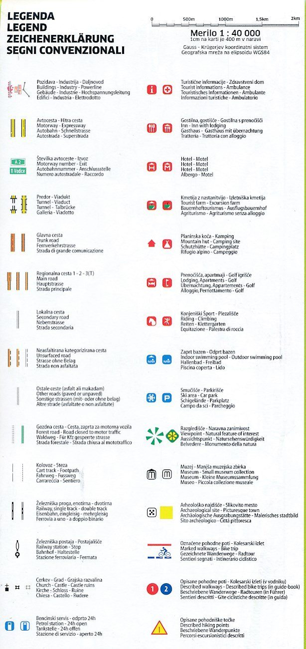Carte de randonnée - Alpes juliennes (Slovénie) | Kartografija carte pliée Kartografija 