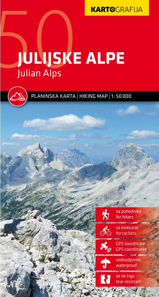 Carte de randonnée - Alpes Juliennes (Slovénie) | Kartografija carte de randonnée Kartografija
