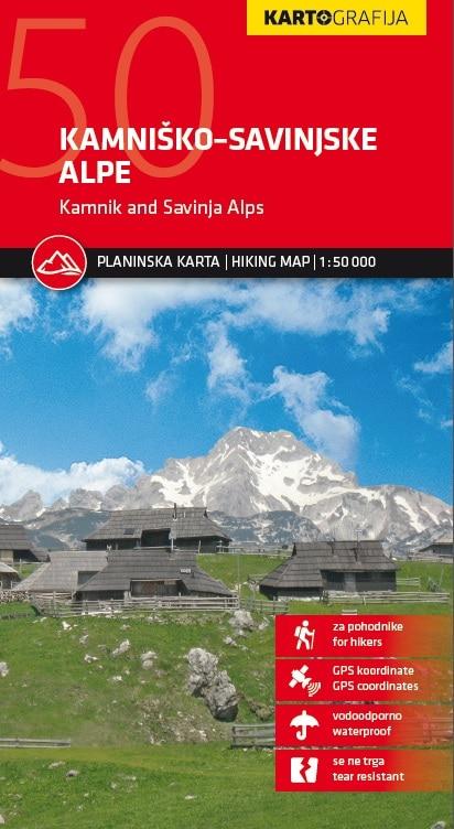 Carte de randonnée - Alpes Kamniques & Savinja (Slovénie) | Kartografija carte de randonnée Kartografija
