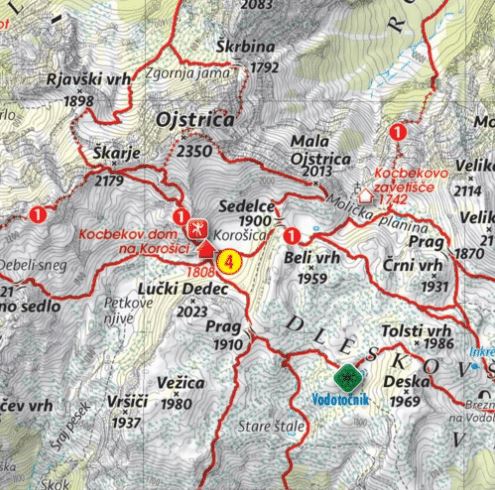 Carte de randonnée - Alpes Kamniques & Savinja (Slovénie) | Kartografija carte de randonnée Kartografija