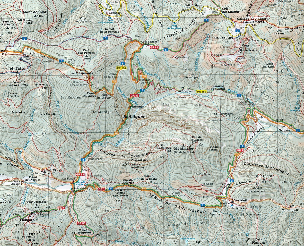 Lot de 2 cartes de randonnée - Alta Garrotxa, Comanegra, Bassegoda, el Mont (Pyrénées catalanes) | Alpina carte de randonnée Editorial Alpina