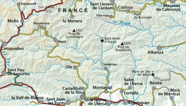 Carte de randonnée - Alta Garrotxa, Comanegra, Bassegoda, el Mont (Pyrénées catalanes) | Alpina carte pliée Editorial Alpina 