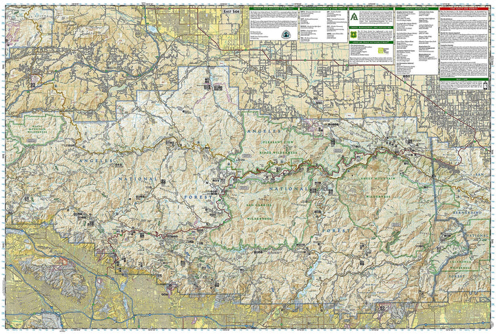 Carte de randonnée - Angeles National Forest (Californie), n° 811 | National Geographic carte pliée National Geographic 