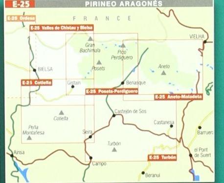 Carte de randonnée - Bachimala, Valles de Chistau y Bielsa (Pyrénées aragonaises) | Alpina carte de randonnée Editorial Alpina