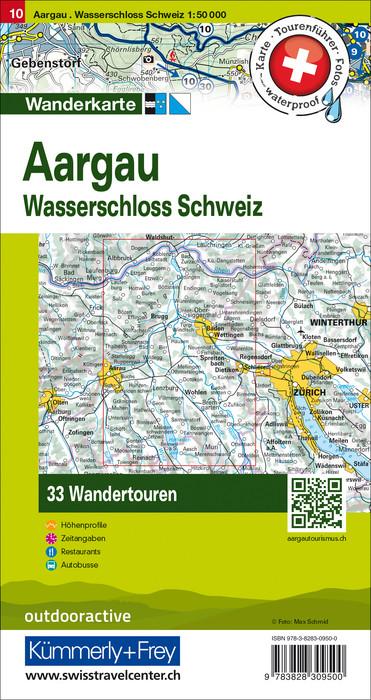 Carte de randonnée backcountry n° HKF.WK.10 - Aargau, Wasserschloss Schweiz (Suisse) | Hallwag carte de randonnée Hallwag