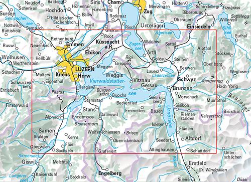 Carte de randonnée backcountry n° HKF.WK.11 - Lac des quatre cantons, Luzerne (Suisse) | Hallwag carte de randonnée Hallwag
