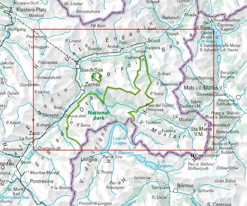 Carte de randonnée backcountry n° HKF.WK.16 - Nationalpark (Suisse) | Hallwag carte de randonnée Hallwag