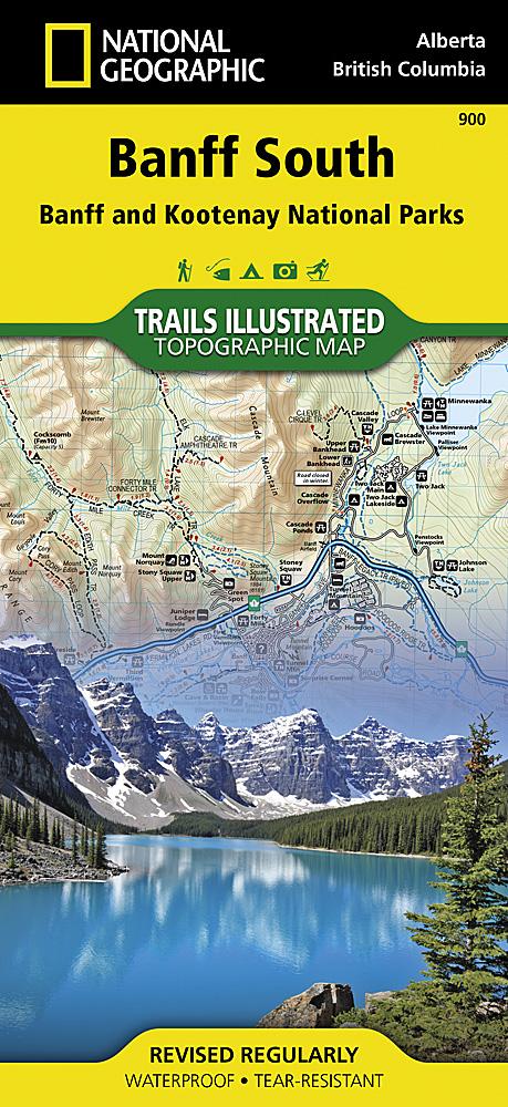 Carte de randonnée - Banff Sud (Banff & Kootenay National Parks) | National Geographic - La Compagnie des Cartes