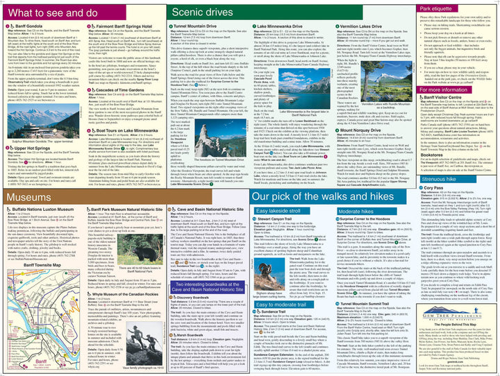 Carte de randonnée - Banff Up-Close (Alberta) | Gem Trek carte pliée Gem Trek Publishing 