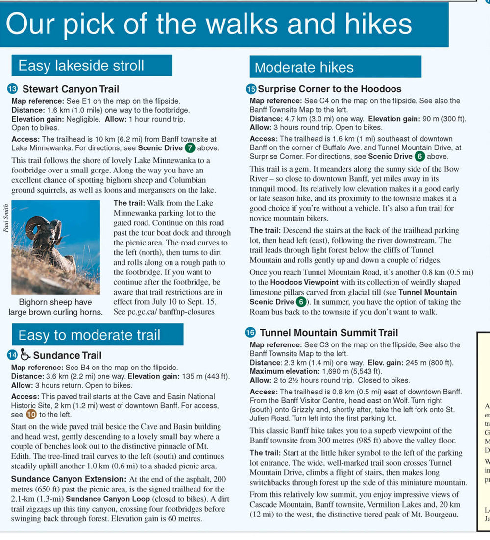 Carte de randonnée - Banff Up-Close (Alberta) | Gem Trek carte pliée Gem Trek Publishing 