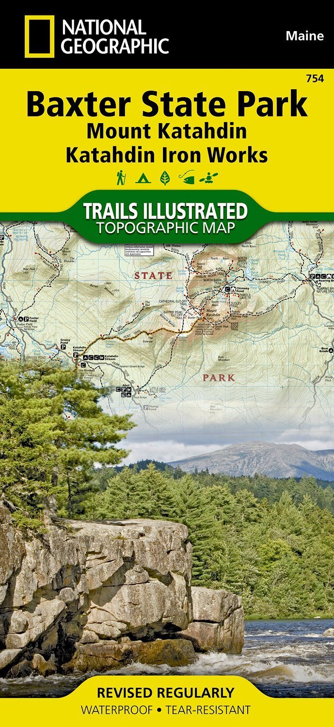 Carte de randonnée n° 754 - Baxter State Park, Mount Katahdin (Maine) | National Geographic carte de randonnée National Geographic Default Title