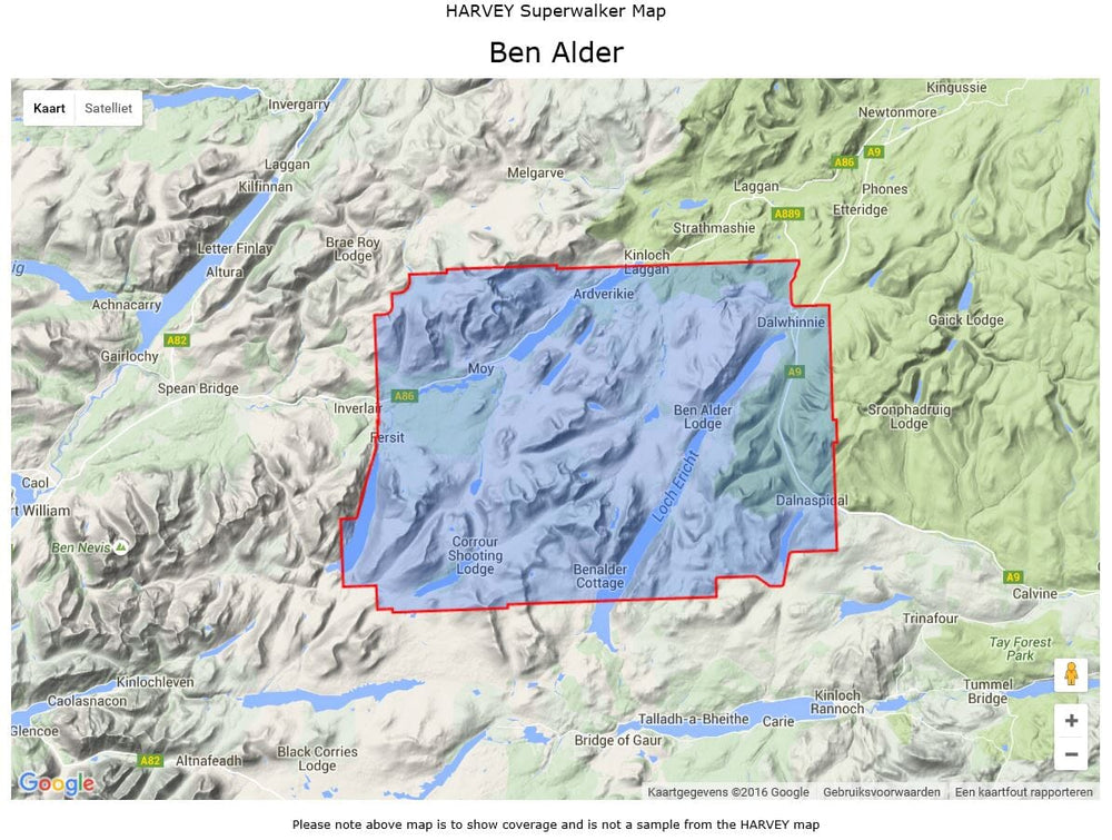 Carte de randonnée - Ben Alder XT25 | Harvey Maps - Superwalker maps carte pliée Harvey Maps 
