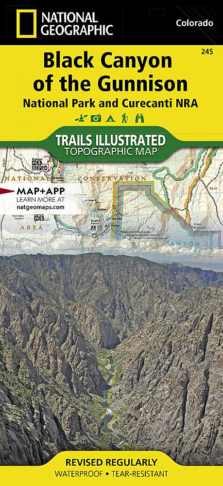 Carte de randonnée - Black Canyon of the Gunnison (Colorado), n° 245 | National Geographic carte pliée National Geographic 