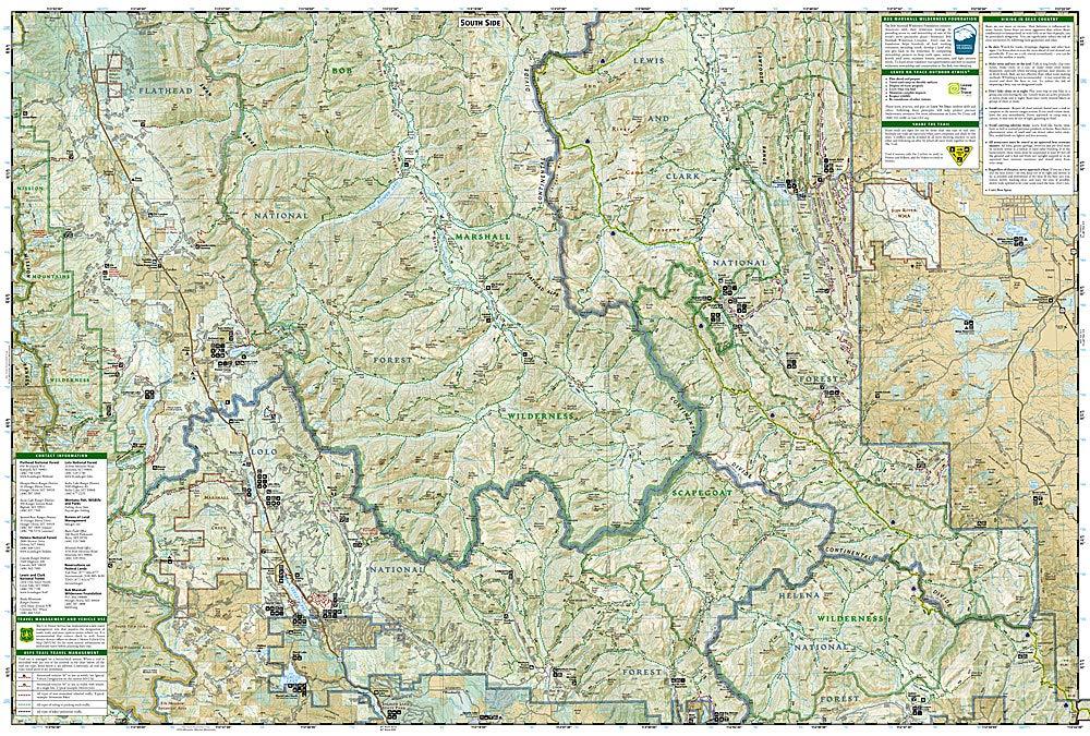 Carte de randonnée n° 725 - Bob Marshall Wilderness (Montana) | National Geographic carte de randonnée National Geographic