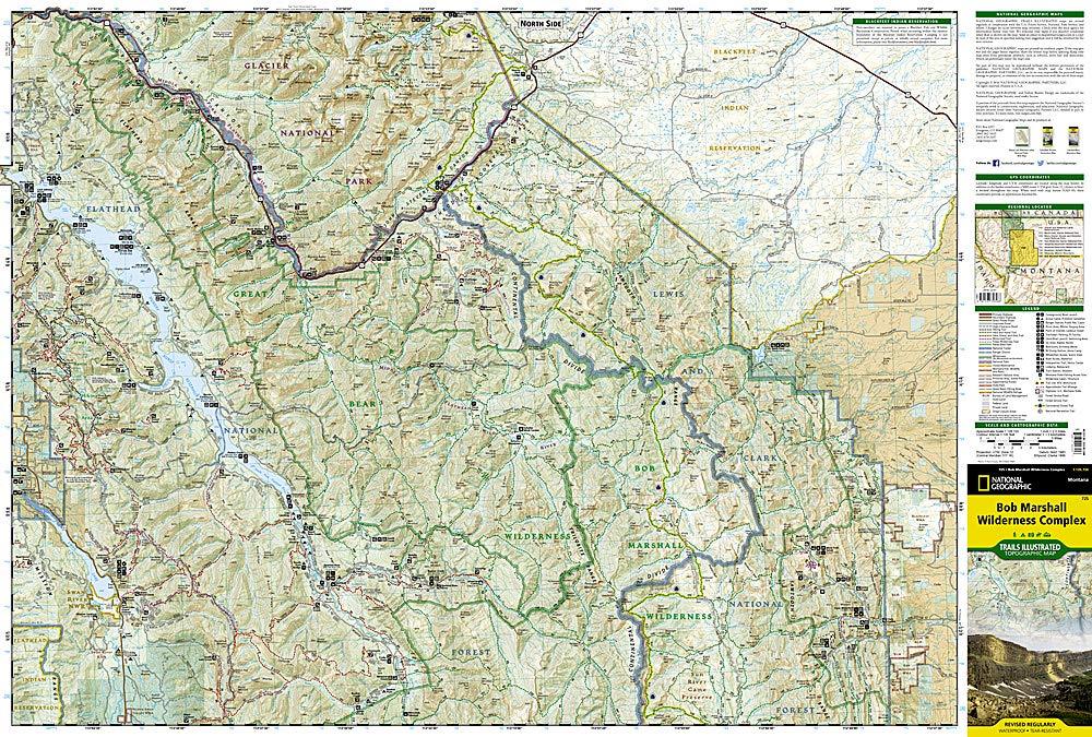Carte de randonnée - Bob Marshall Wilderness (Montana) | National Geographic carte pliée National Geographic 