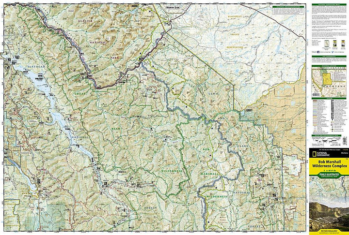 Carte de randonnée - Bob Marshall Wilderness (Montana) | National Geographic carte pliée National Geographic 