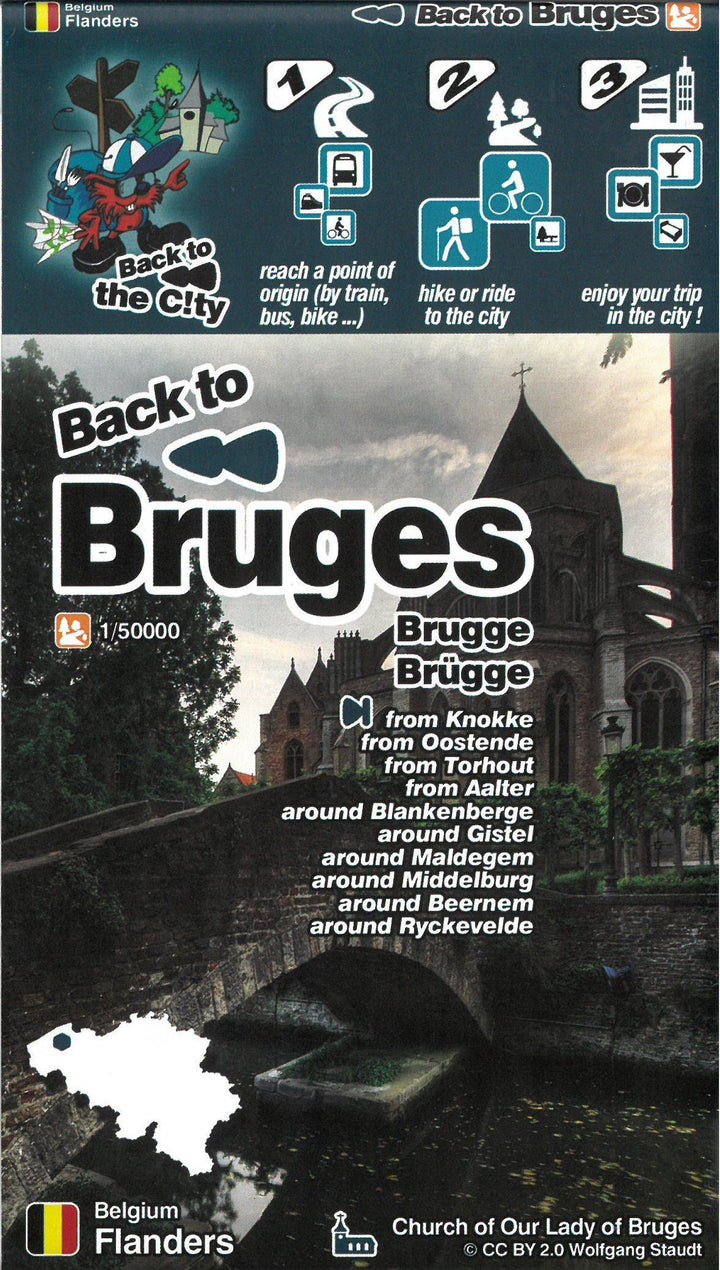 Carte de randonnée - Bruges (Belgique) | Mini Planet carte pliée Mini Planet 