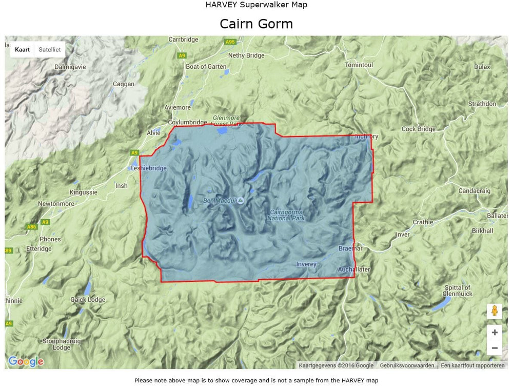 Carte de randonnée - Cairn Gorm & Ben Avon XT25 | Harvey Maps - Superwalker maps carte pliée Harvey Maps 