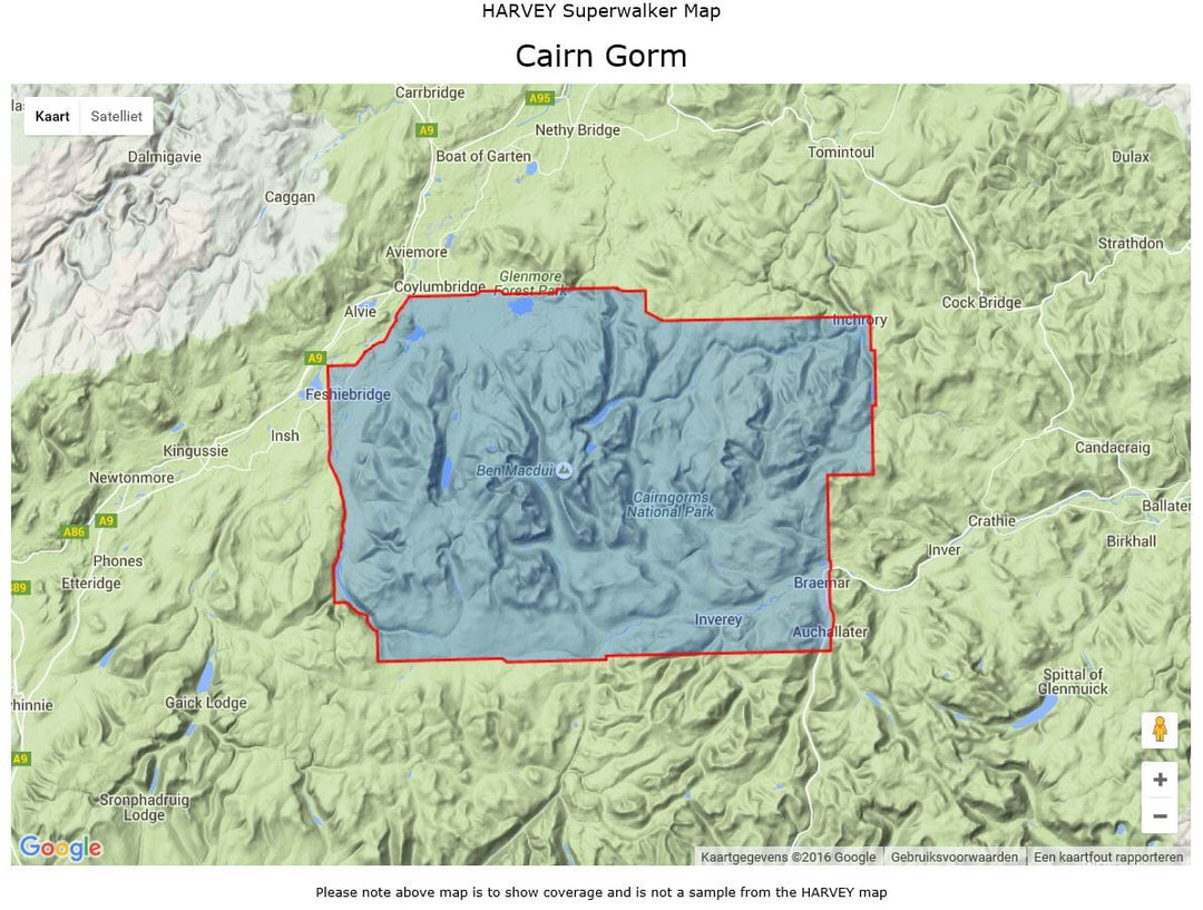 Carte de randonnée - Cairn Gorm & Ben Avon XT25 | Harvey Maps - Superwalker maps carte pliée Harvey Maps 