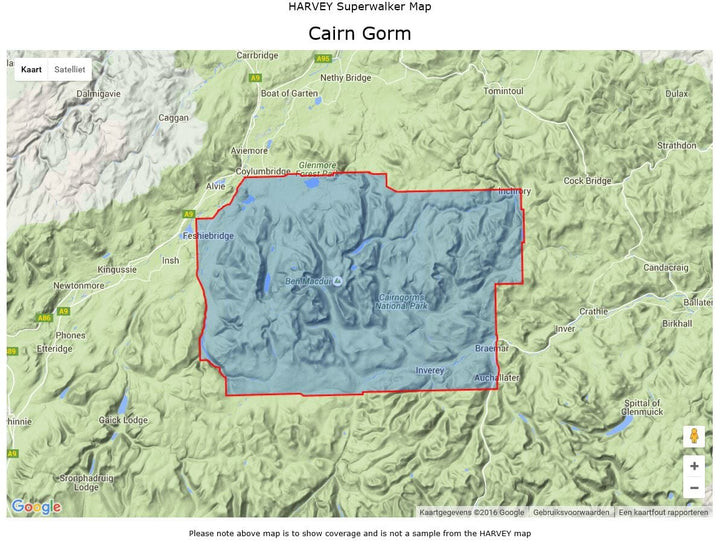 Carte de randonnée - Cairn Gorm & Ben Avon XT25 | Harvey Maps - Superwalker maps carte pliée Harvey Maps 