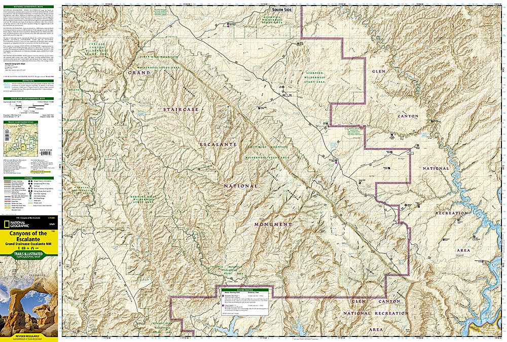 Carte de randonnée n° 710 - Canyons of the Escalante (Utah) | National Geographic carte de randonnée National Geographic