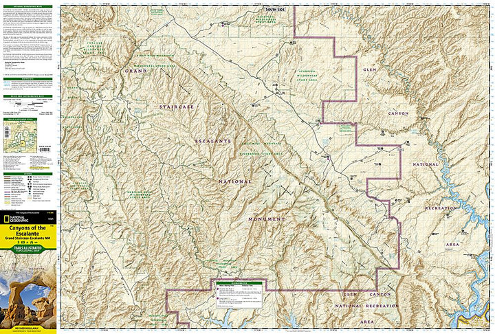 Carte de randonnée - Canyons of the Escalante (Utah), n° 710 | National Geographic carte pliée National Geographic 
