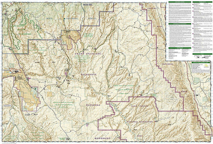 Carte de randonnée - Canyons of the Escalante (Utah), n° 710 | National Geographic carte pliée National Geographic 