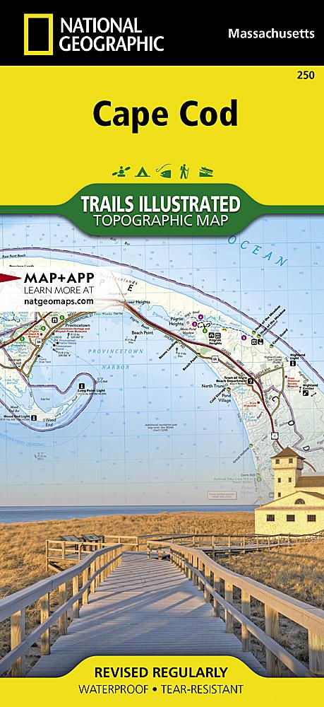 Carte de randonnée - Cape Cod National Seashore (Massachusetts), n° 250 | National Geographic carte pliée National Geographic 