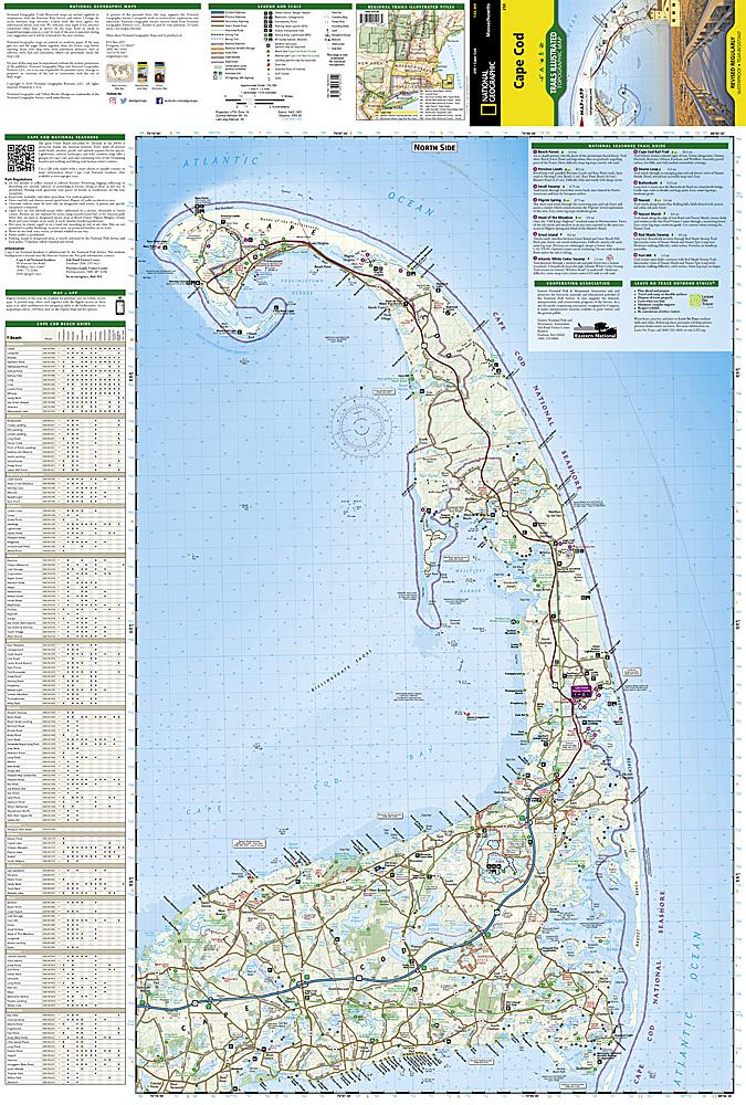 Carte de randonnée - Cape Cod National Seashore (Massachusetts), n° 250 | National Geographic carte pliée National Geographic 