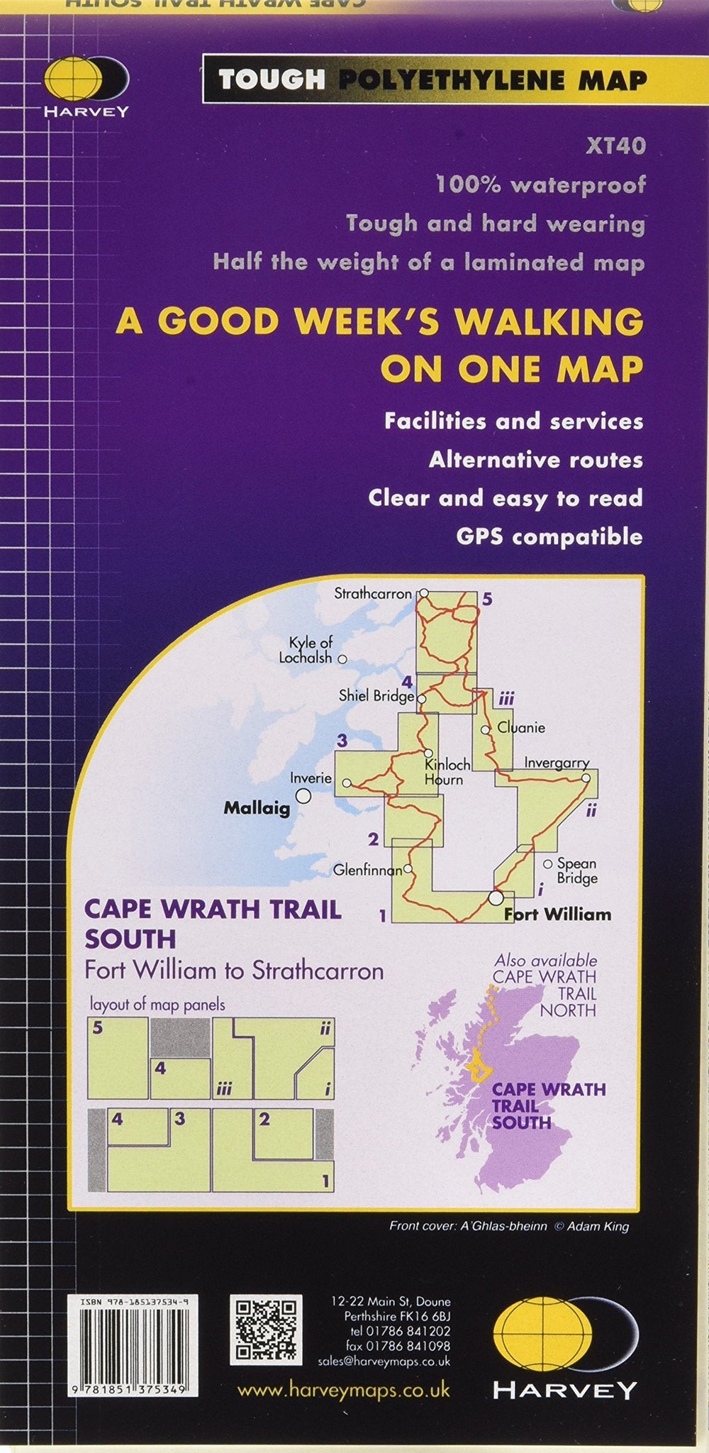 Carte de randonnée - Cape Wrath Trail Sud XT40 | Harvey Maps - National Trail maps carte pliée Harvey Maps 