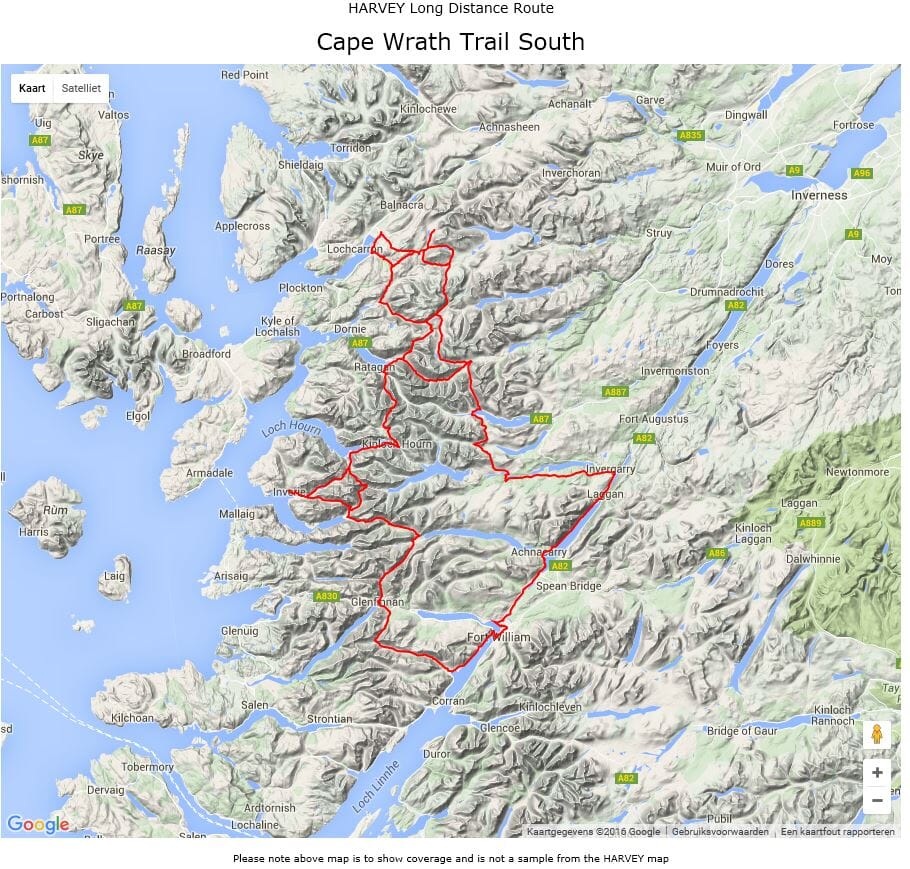 Carte de randonnée - Cape Wrath Trail Sud XT40 | Harvey Maps - National Trail maps carte de randonnée Harvey Maps Default Title