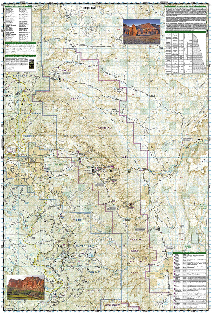 Carte de randonnée - Capitol Reef National Park (Utah), n° 267 | National Geographic carte pliée National Geographic 