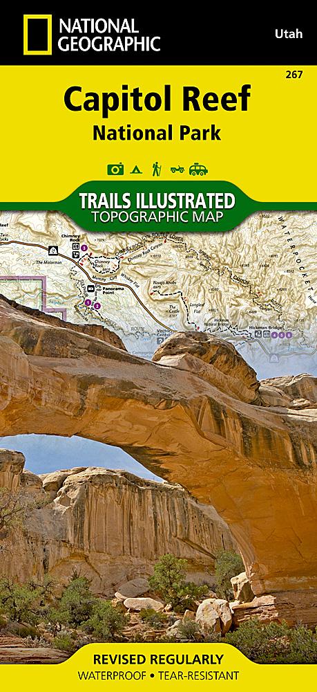 Carte de randonnée - Capitol Reef National Park (Utah), n° 267 | National Geographic carte pliée National Geographic 