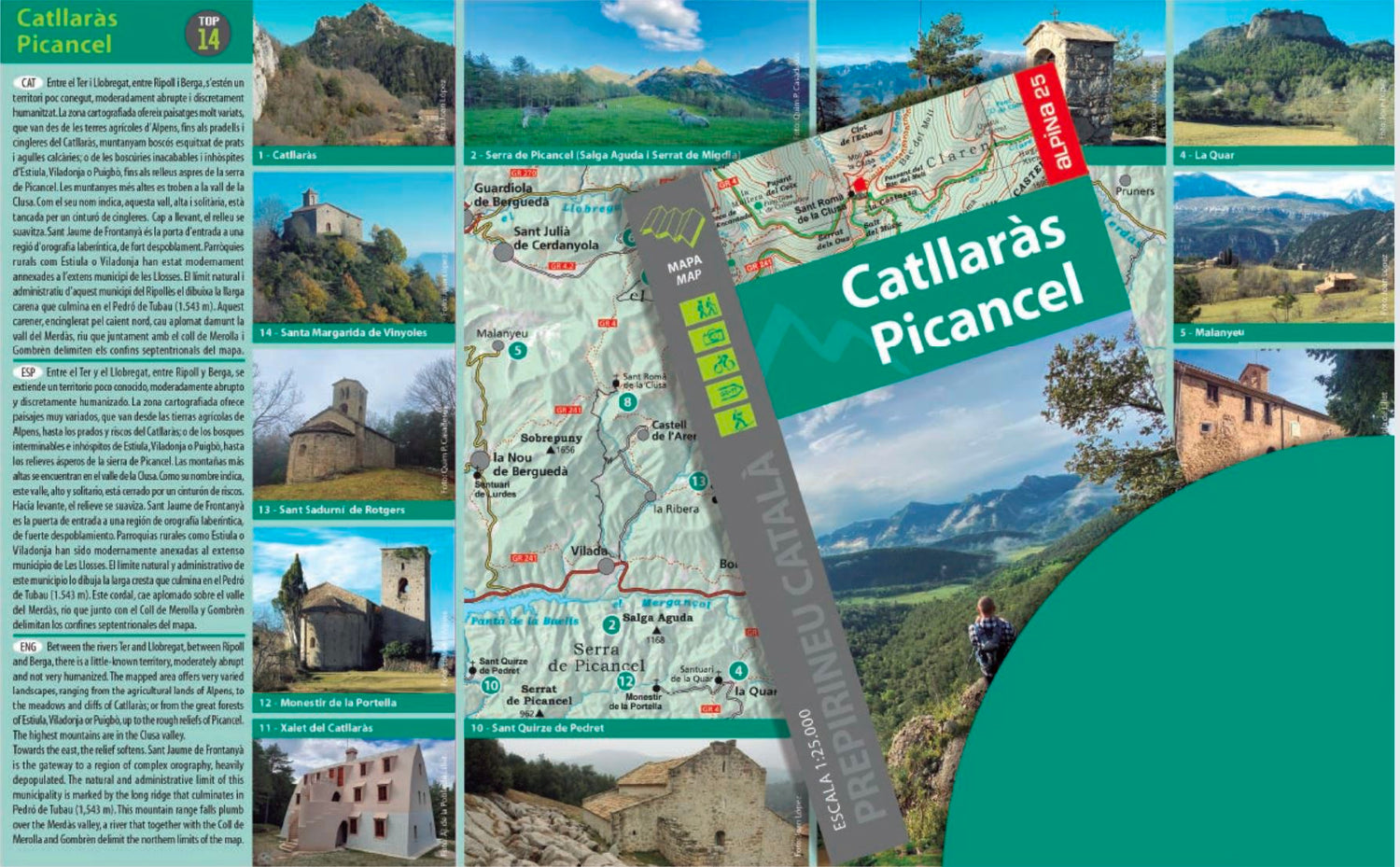 Carte de randonnée - Catllaras, Picancel (Pyrénées catalanes) | Alpina carte de randonnée Editorial Alpina