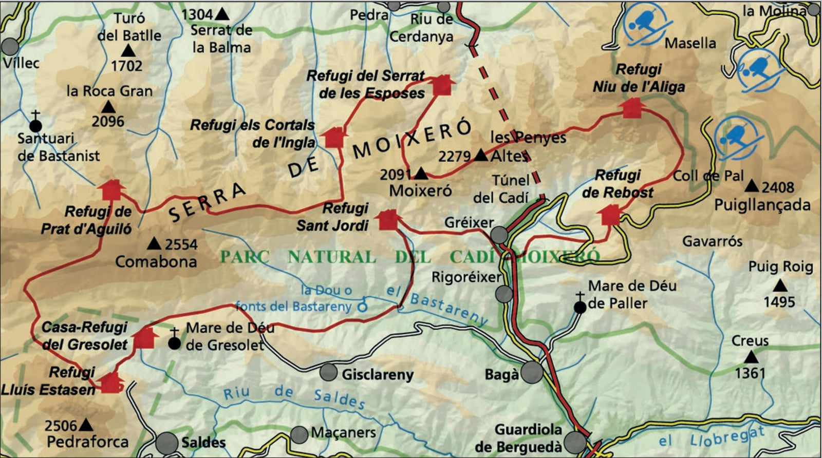 Carte de randonnée - Cavalls del Vent (Pyrénées Catalanes, Espagne) | Alpina carte de randonnée Editorial Alpina