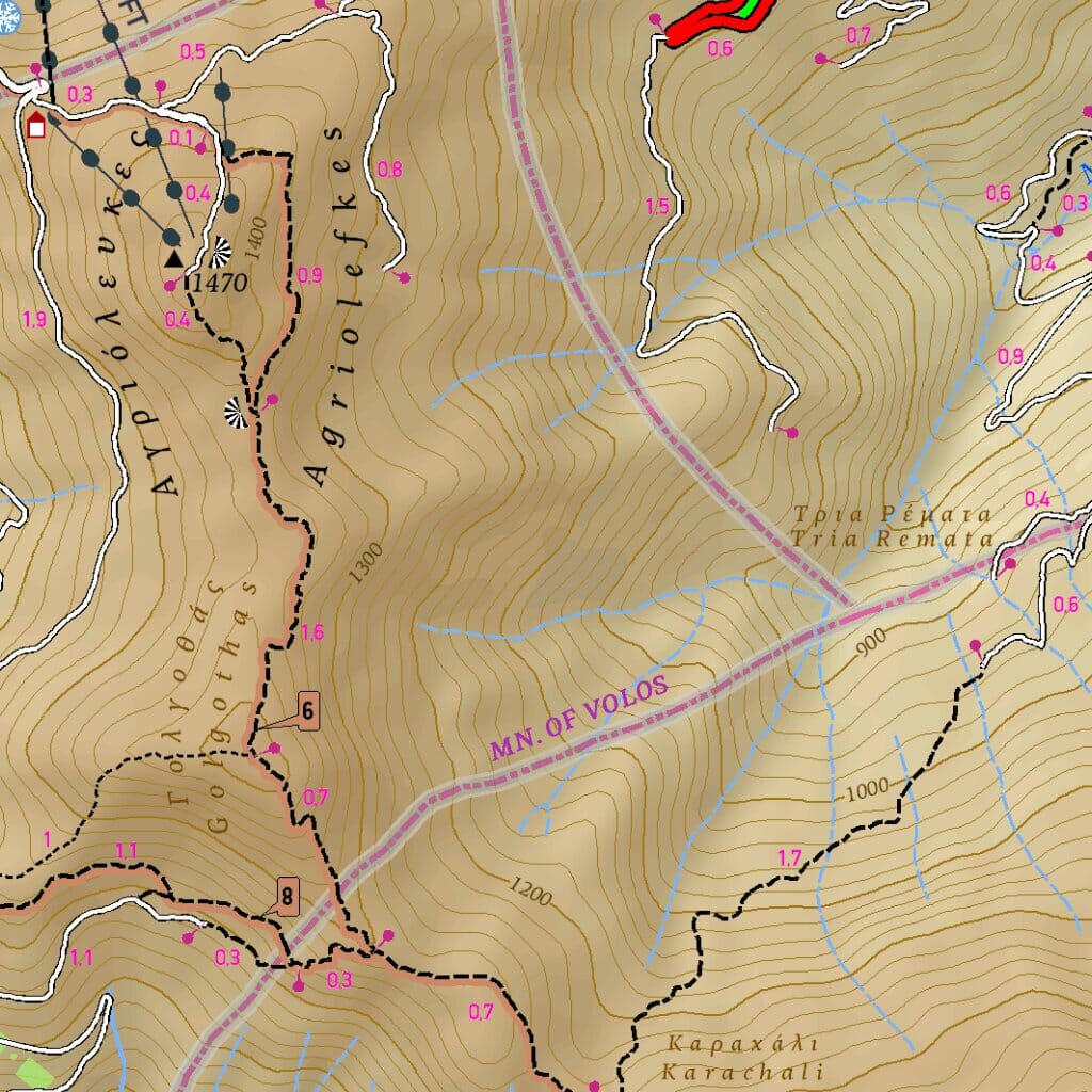 Carte de randonnée - Central Pélion (Grèce) | Terrain Cartography carte pliée Terrain Cartography 