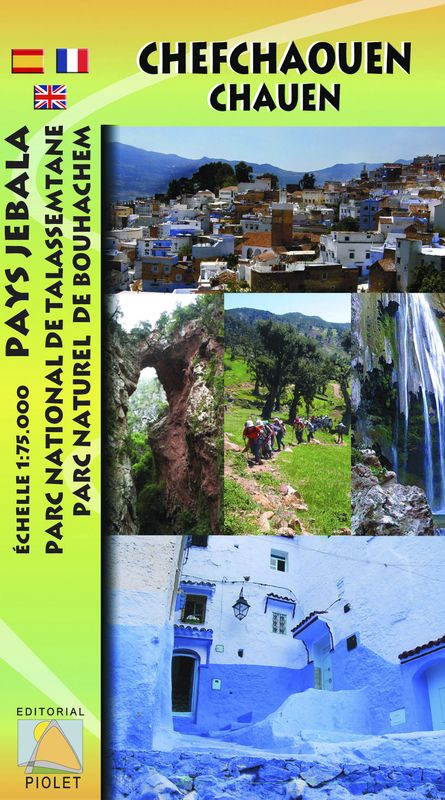 Carte de randonnée - Chefchaouen, Pays Jebala | Piolet carte pliée Editorial Piolet 