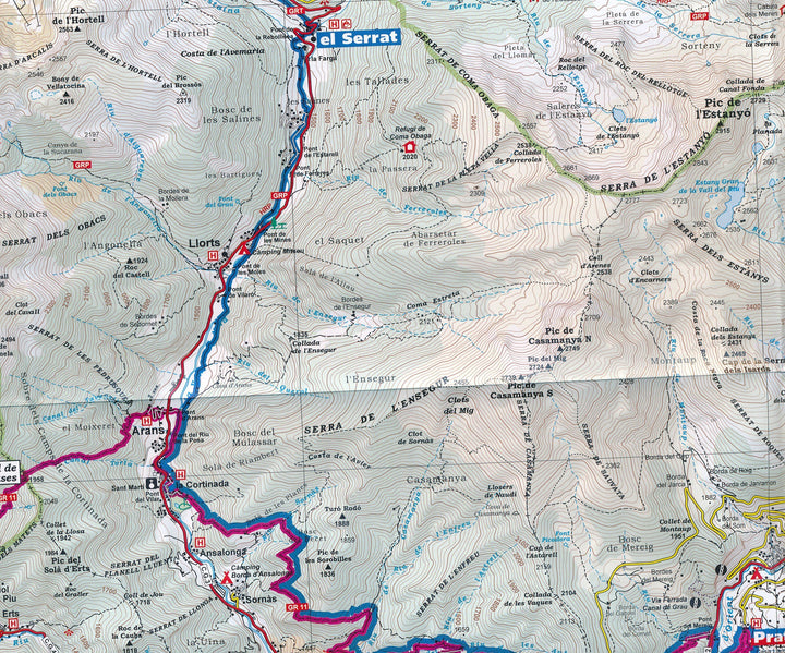 Carte de randonnée - Chemin de rencontre (Andorre, Ariège, Alt Urgel) | Alpina carte pliée Editorial Alpina 