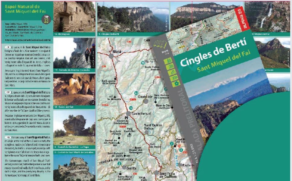 Carte de randonnée - Cingles de Berti (Catalogne), Sant Miquel del Fai - Édition 2020 | Alpina carte pliée Editorial Alpina 